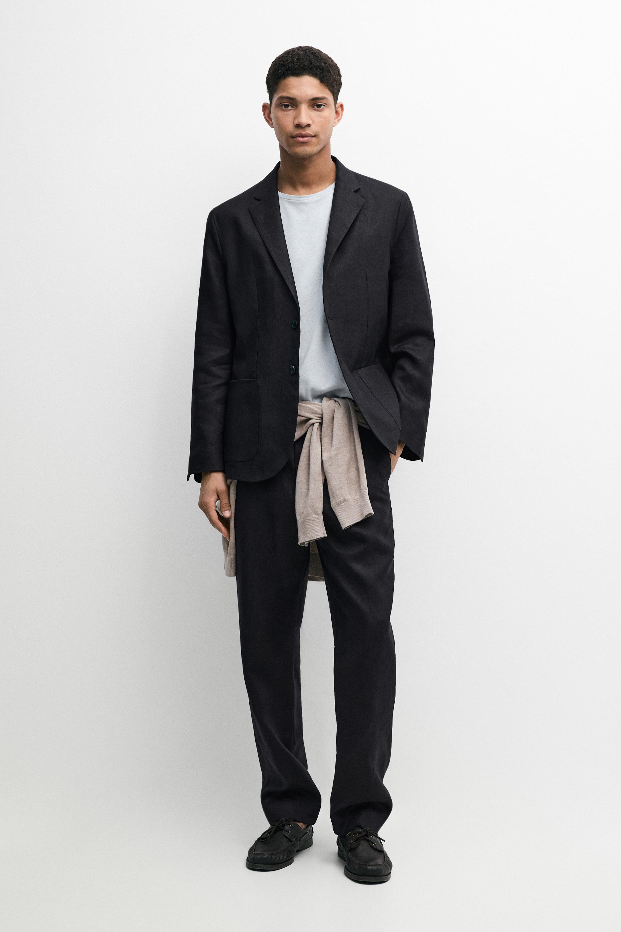 100% linen suit blazer